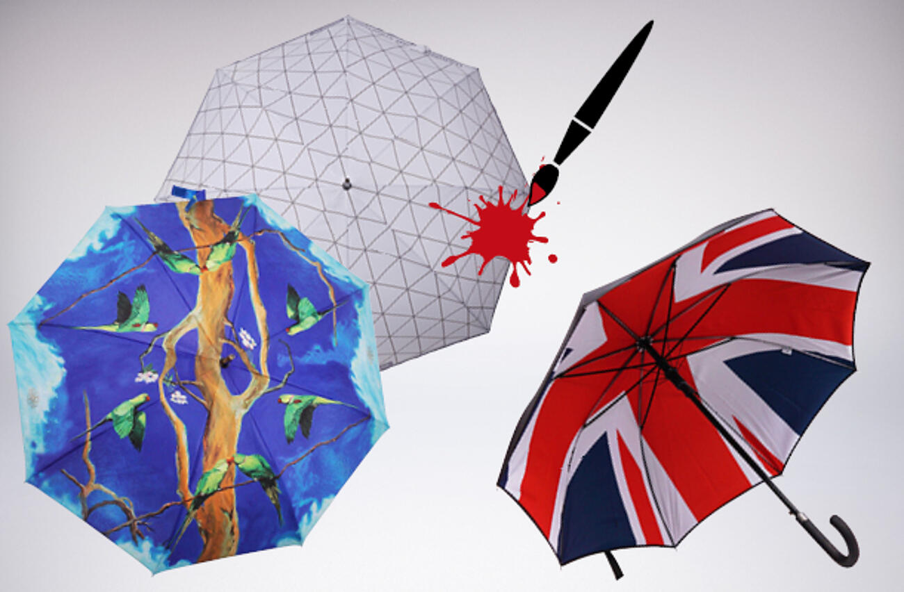 Paraguas con impresión integral