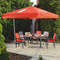 Parasol excéntrico con faldón Parasol excéntrico con faldón